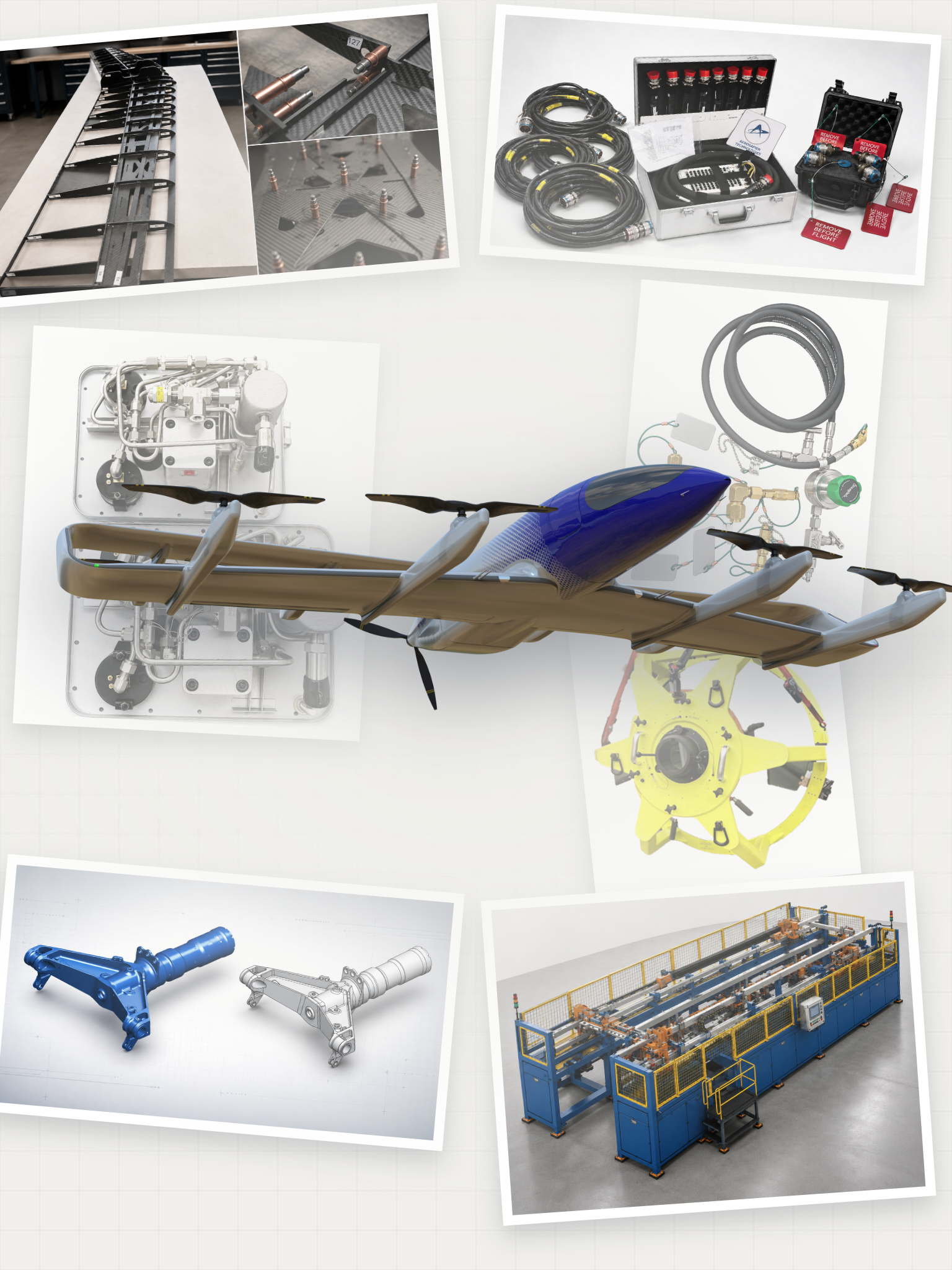 Aerosapien engineering, tooling, harness and eVTOL programs